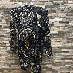 H&M Black Dress with Bold Floral Design